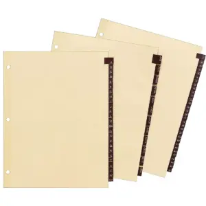 Avery Red Lthr Tab Dividers Printed 1-31 8-1/2