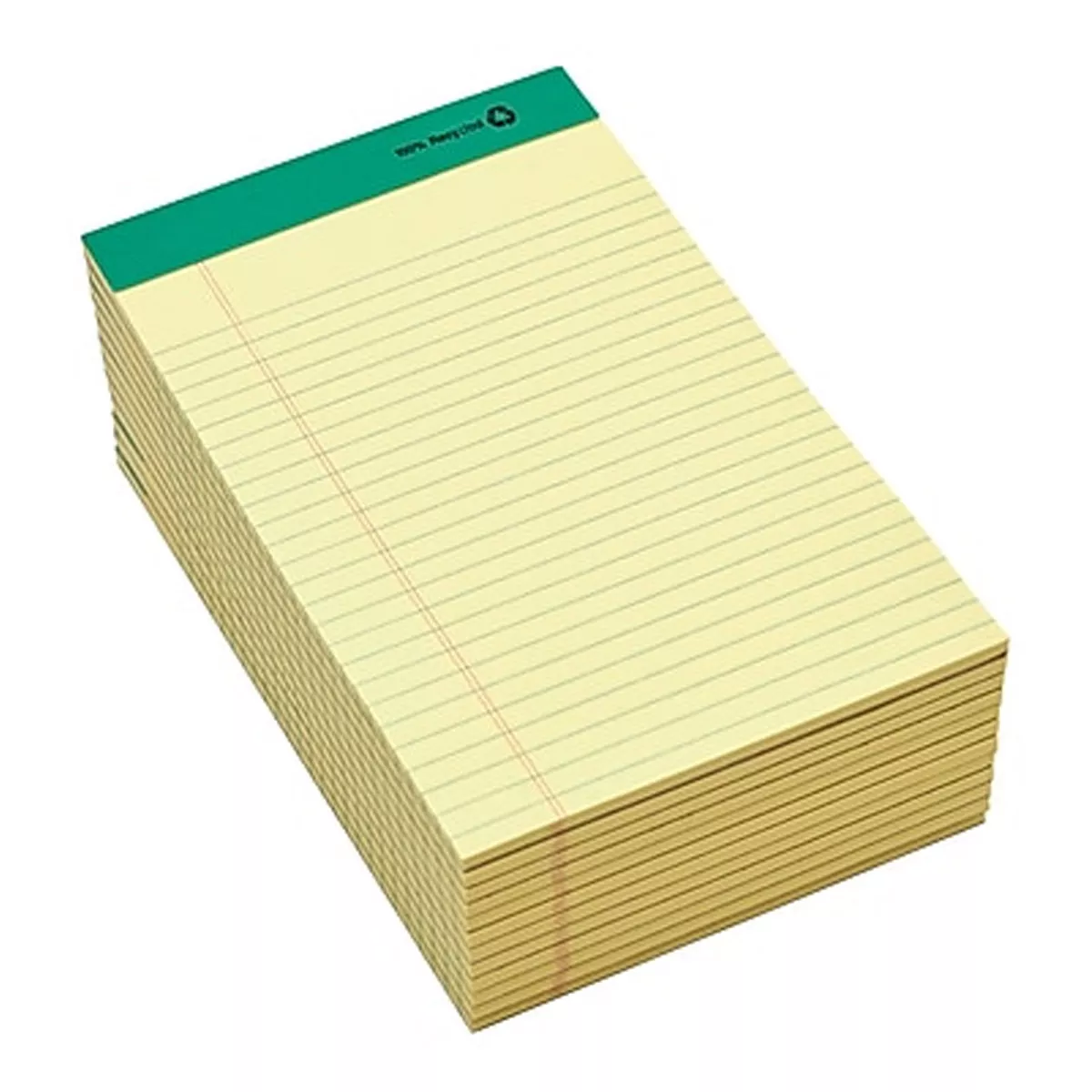 MyOfficeInnovations 100% Recycled Narrow Ruled Perforated Notepads Canary 5