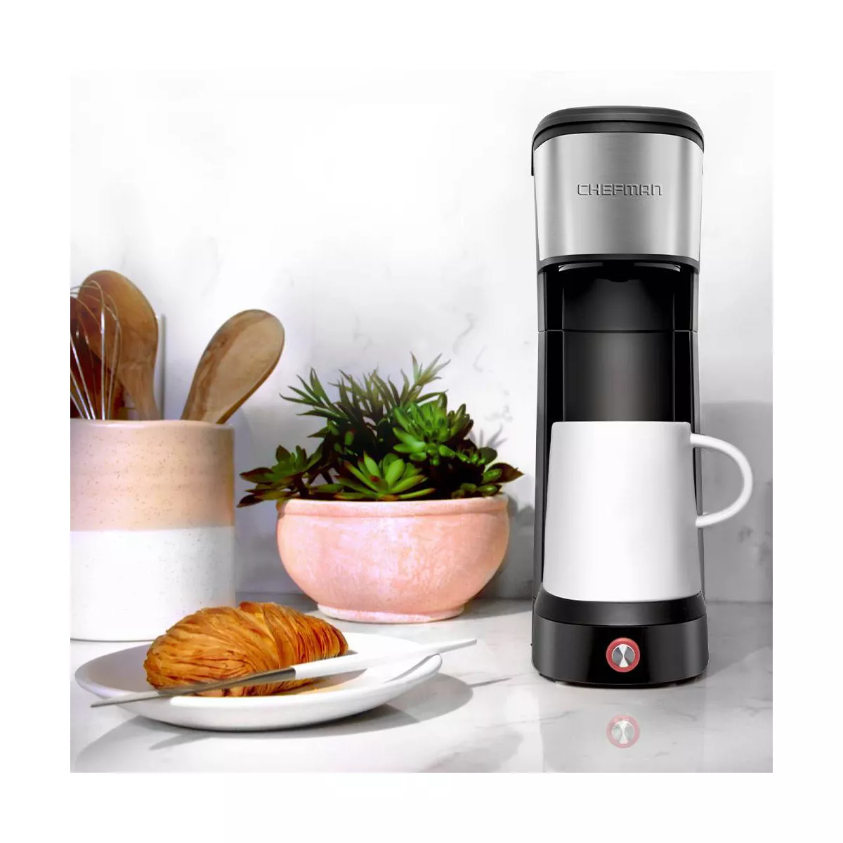 Chefman InstaCoffee Single-Serve K-Cup Coffee Maker - Silver