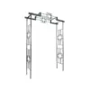 95.5" Tall Handcrafted Iron Square on Square Garden Arbor II Graphite Powder Coated Finish - Achla Designs