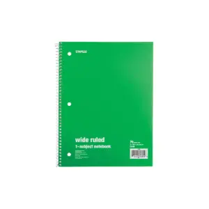 Staples 1 Subject Notebook 8