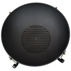 Sunnydaze Outdoor Camping or Backyard Steel Victorian Fire Pit Bowl with Handles and Spark Screen - 25