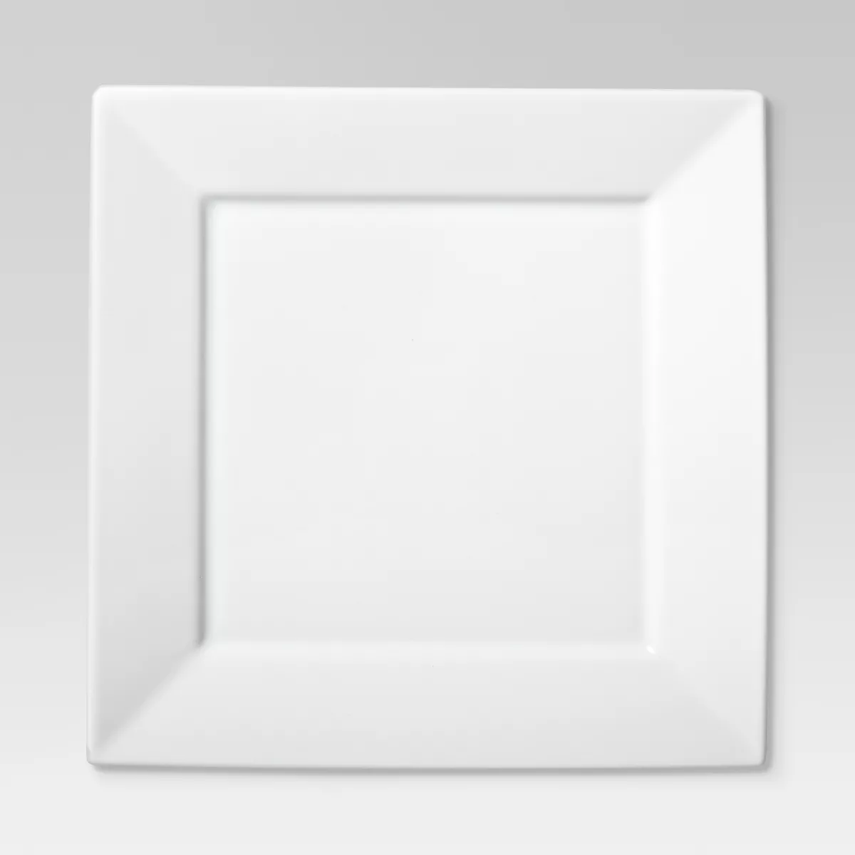 Square Rim Dinner Plate 10.2"x10.2" Set of 4 - White - Threshold™