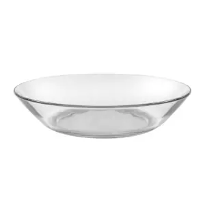 Duralex Lys Calotte 8 Inch Everyday Formal Dining Clear Tempered Glass Round Dinnerware Plates, Made in France, Set of 6 (2 Pack)