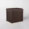22gal Java Resin Wicker Front Storage Seat Brown - Suncast