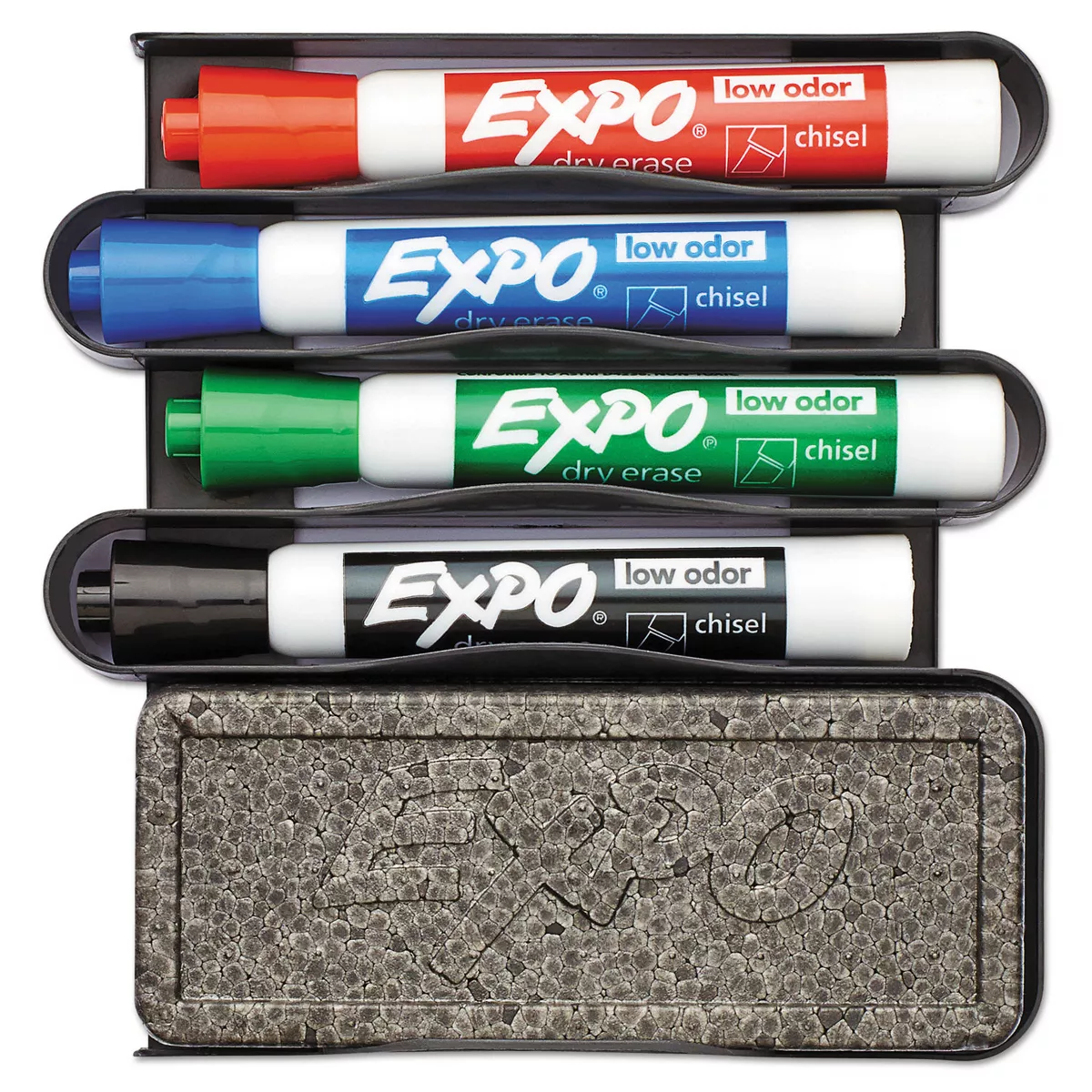 EXPO Mountable Whiteboard Caddy With 4 Markers/Eraser Set 1785294