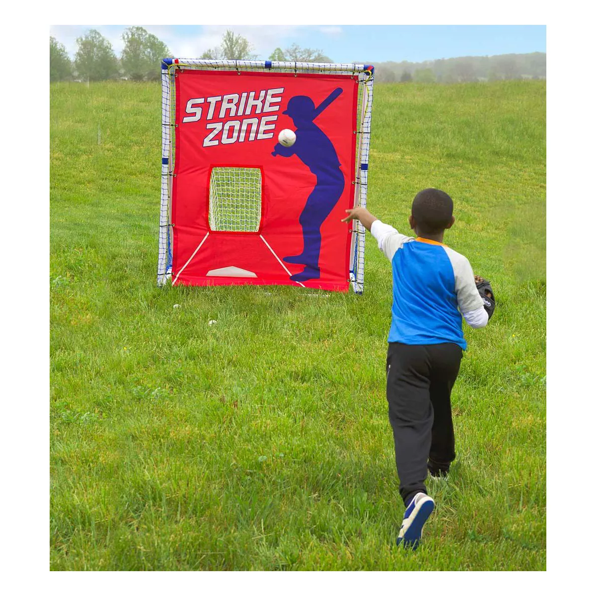 HearthSong All Star 3-in-1 Kids' Baseball Trainer- Bullpen, Batting Cage, and Fielding Rebounder