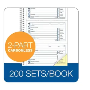 Adams Service Call Book Spiral bound 5-1/4