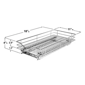 Lynk Professional Slide Out Cabinet Organizer - Pull Out Under Cabinet Sliding Shelf - 11