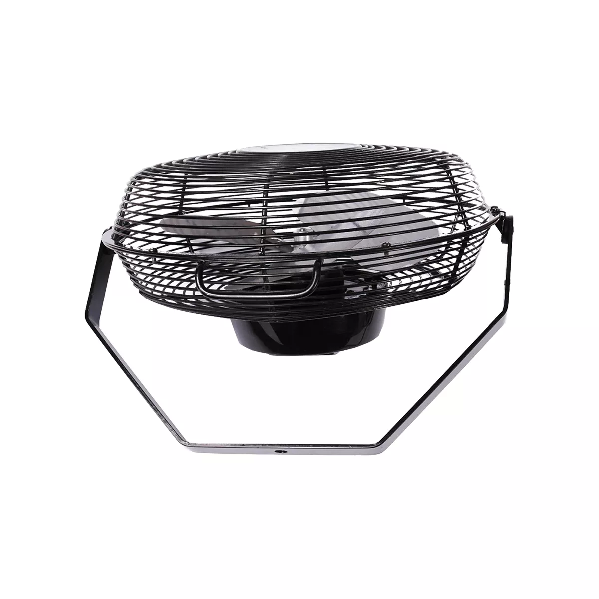 Air King 14 Inch 1/20 Horsepower 3-Speed Indoor/Outdoor Industrial and Commercial Enclosed Pivoting Warehouse Garage Steel Multi-Mount Fan, Black