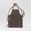Full Apron Waxed Canvas with Leather Gray - Hilton Carter for Target