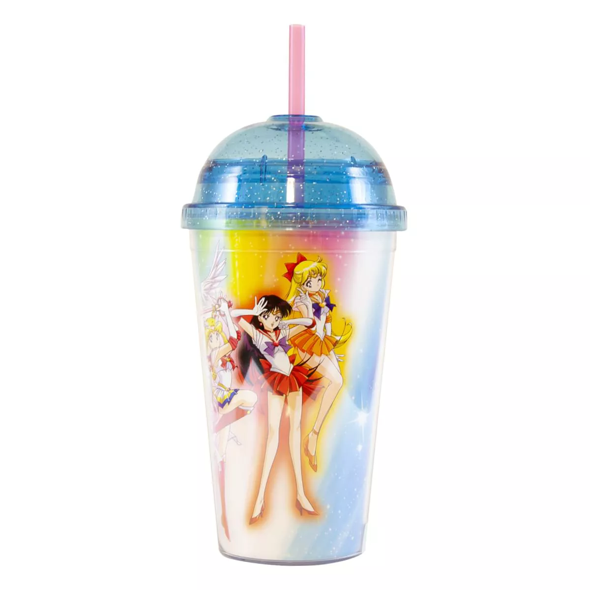Just Funky Sailor Moon 16oz. Carnival Cup with Glitter Dome Lid