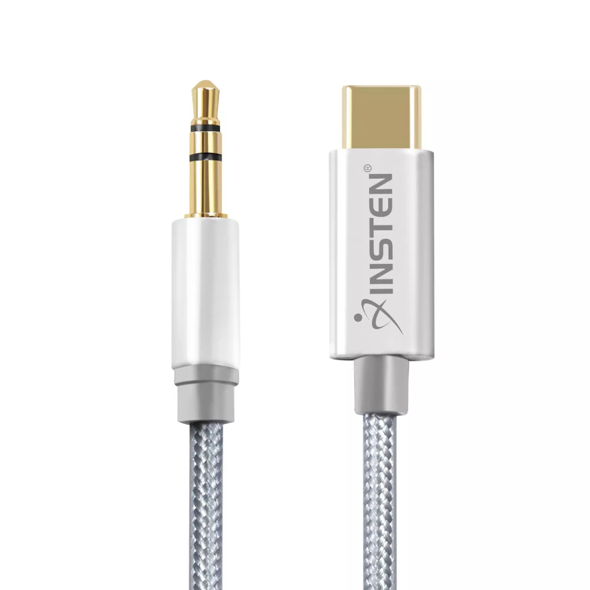 INSTEN USB C to 3.5mm Audio Aux Jack Cable, fits with Type C phone to 3.5mm. iPad Pro, Google Pixel 2/3/4 XL, OnePlus, Galaxy Note, 3.3ft, White