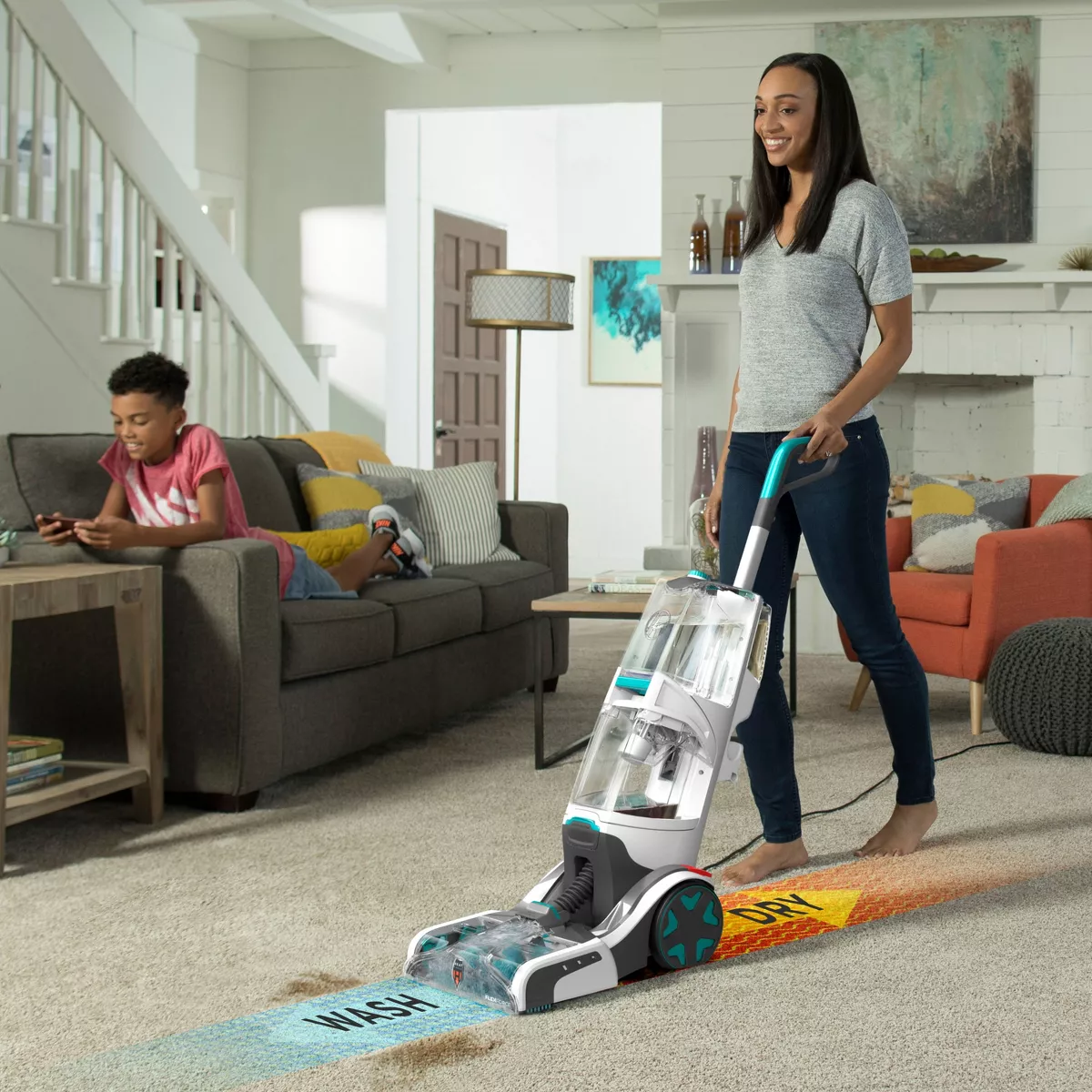 Hoover SmartWash Automatic Carpet Cleaner Machine and Upright Shampooer
