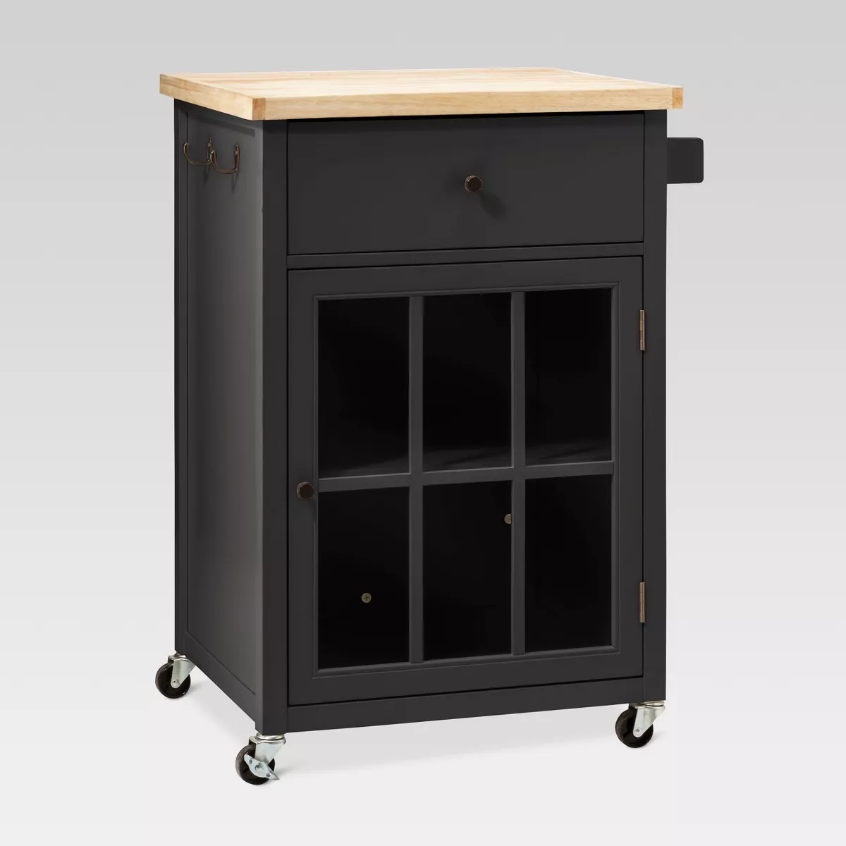 Windham Wood Top Kitchen Cart - Black - Threshold™