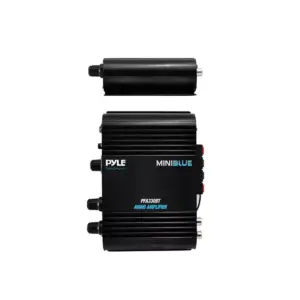 Pyle 90 Watt 8 Ohm Bluetooth Mini Blue Compact Home Studio Class T Amplifier