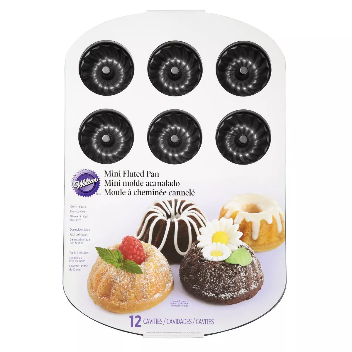 Wilton 12 Cavity Non-Stick Mini Fluted Tube Pan