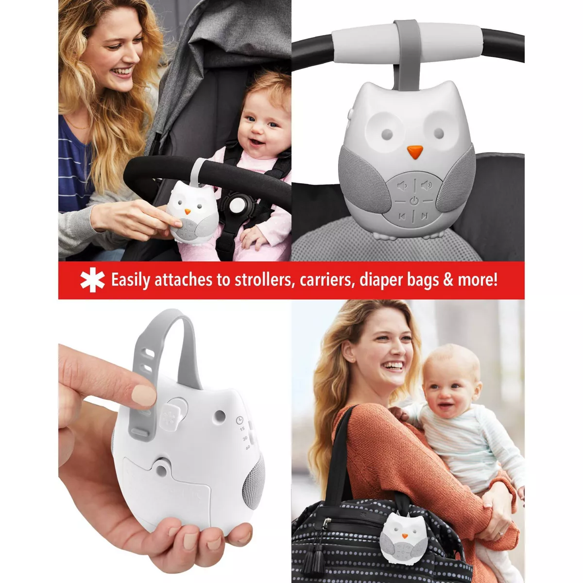 Skip Hop Stroll & Go Portable Owl Baby Soother