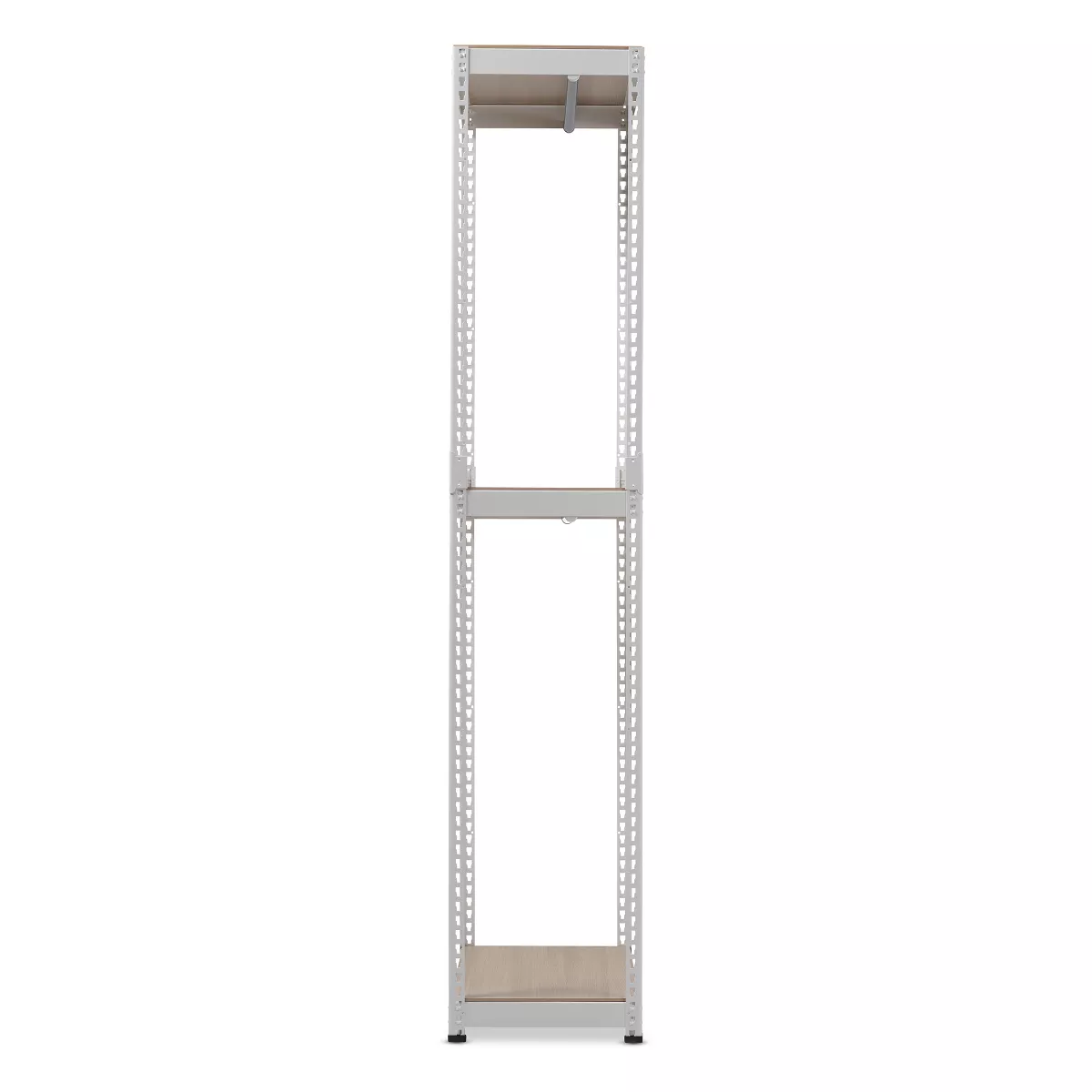 Gavin Metal 3 - Shelf Closet Storage Racking Organizer - White - Baxton Studio