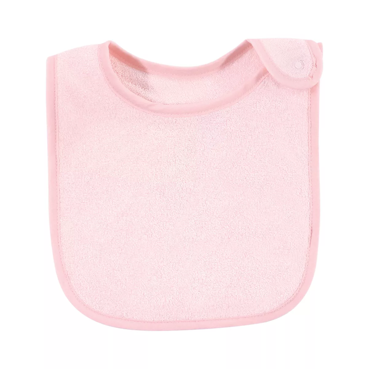 Hudson Baby Infant Girl Rayon from Bamboo Terry Bibs, Lt.Pink Gray, One Size