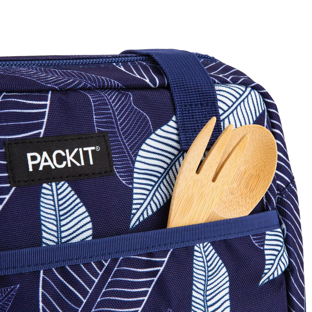 Packit Freezable Hampton Lunch Bag - Navy Leaves