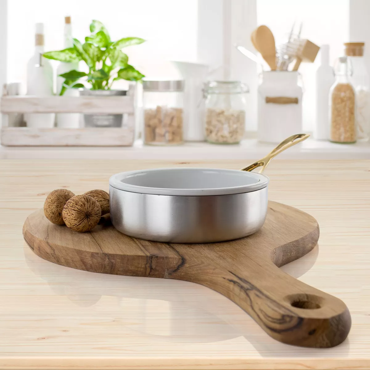 Gibson Home Noble Taste 5 Inch Mini Aluminum Frying Pan with Ceramic Insert