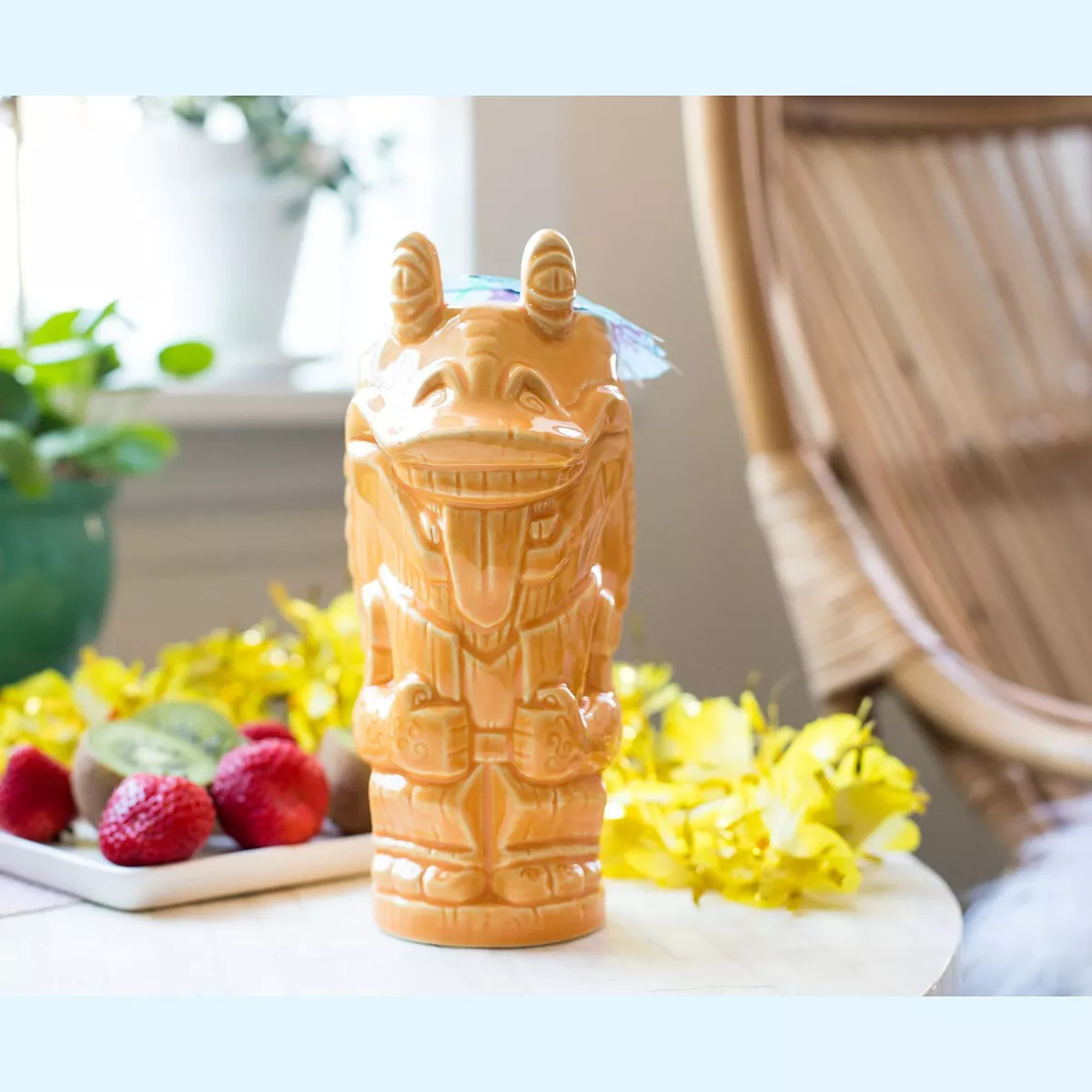 Beeline Creative Geeki Tikis Star Wars Jar Jar Binks Ceramic Mug | Holds 18 Ounces