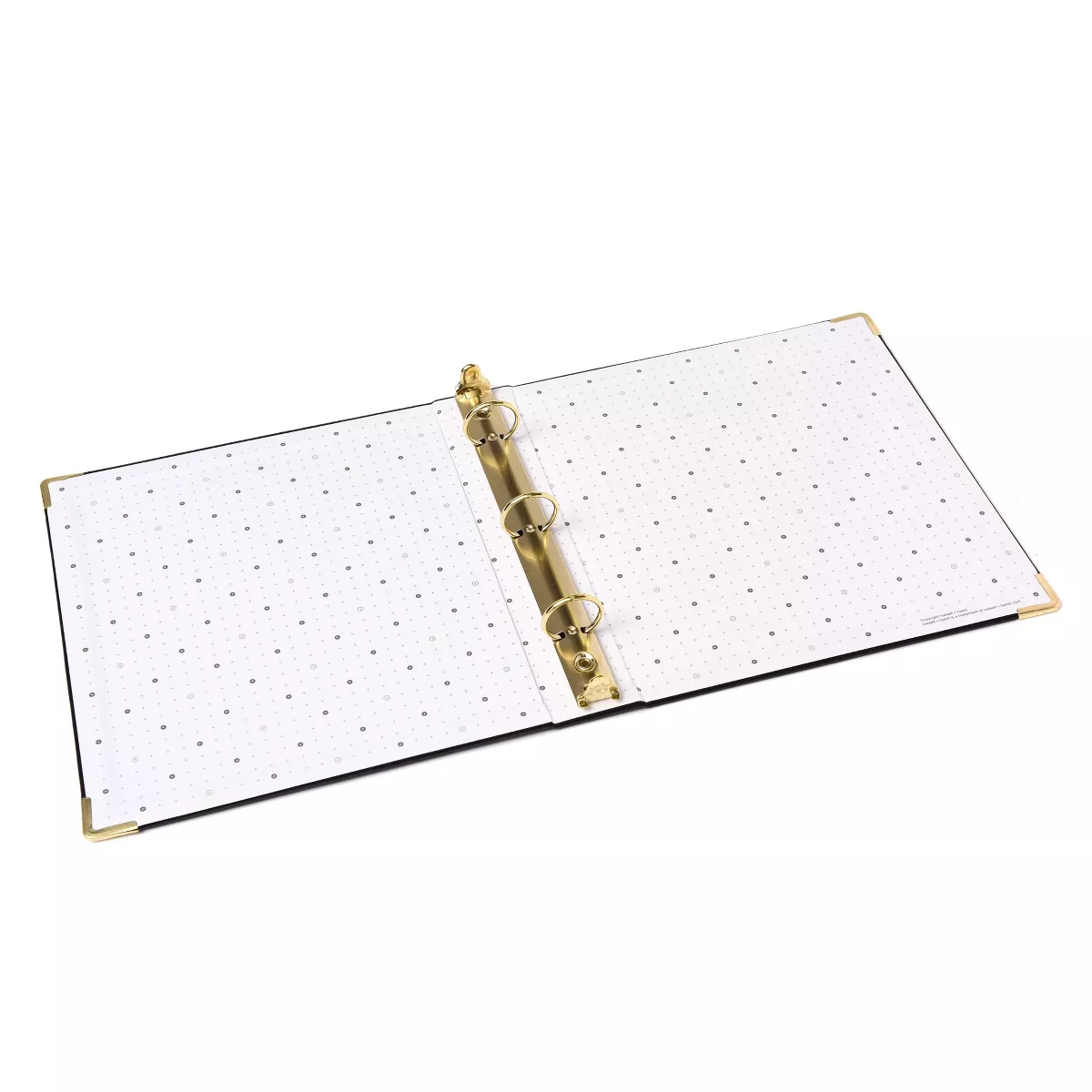 Russell+Hazel Vegan Leather Mini 3 Ring Binder Black
