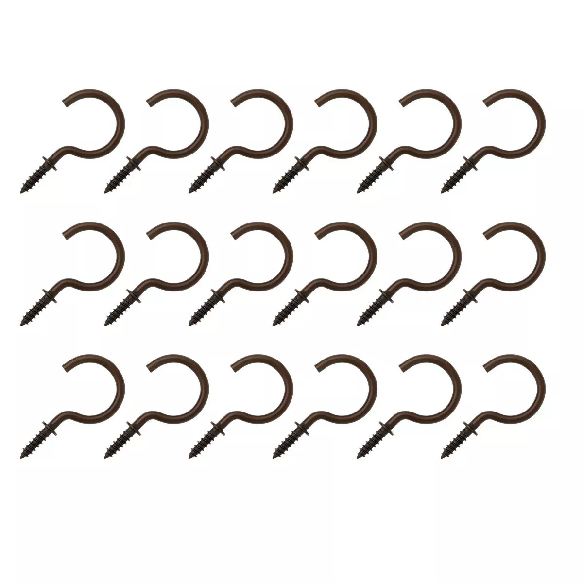 Arrow 18pk 1-1/4" Steel Cup Hook in Oil Rubbed Bronze