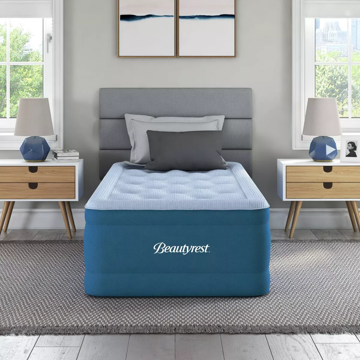 Beautyrest Comfort Plus 17" Anti-Microbial Air Mattress with Pump - Twin