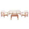 Parcer 4pc Living Set - Natural/Beige - Safavieh