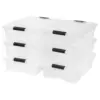 IRIS 6pk 26.9qt Plastic Storage Bin