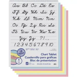 Pacon Chart Tablet, 24 x 32 Inches, 1 Inch Ruled Short Way, 25 Sheets