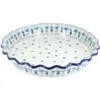 Blue Rose Polish Pottery Celeste Pie Plate