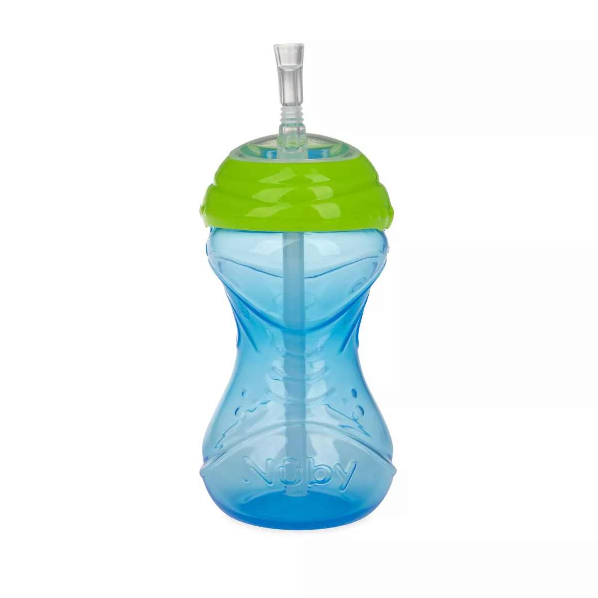 Nuby Cup 3pk Click-It Flexi Straw Cup - Aqua/Blue/Red - 10oz
