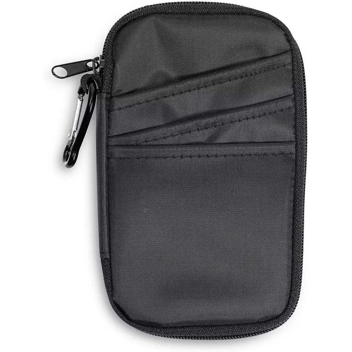 Waterproof RFID Blocking Wallet with Clear Phone Window, Carabiner (7 x 4.5 In)
