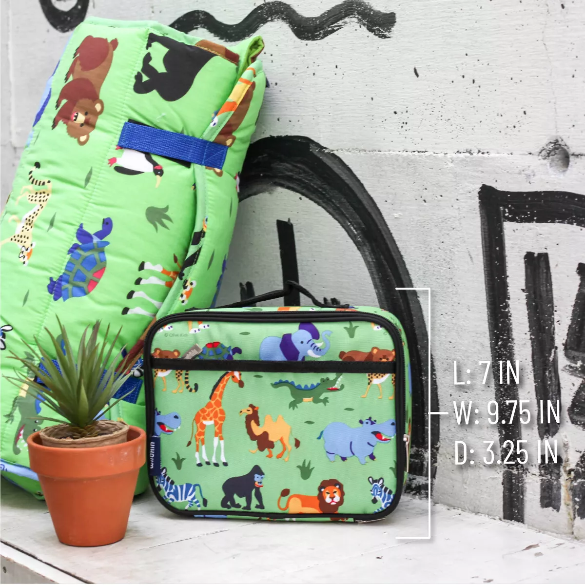 Wildkin Olive Kids' Wild Animals Lunch Box