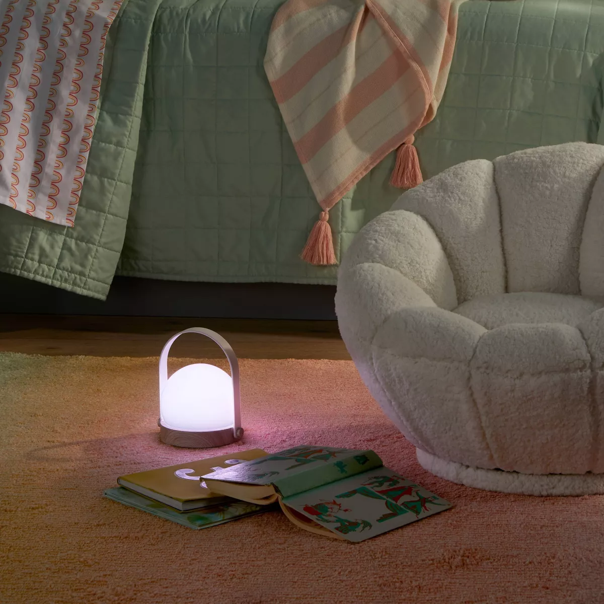Portable Wood Nightlight White - Pillowfort™