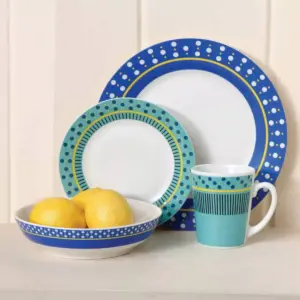 Gibson Home 16pc Stoneware Lockhart Dinnerware Set