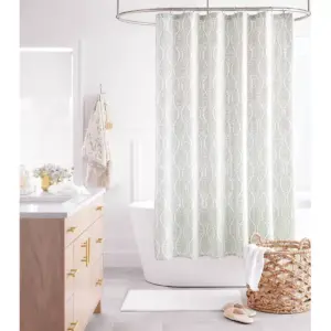 Wave Lines Shower Curtain Green - Threshold™