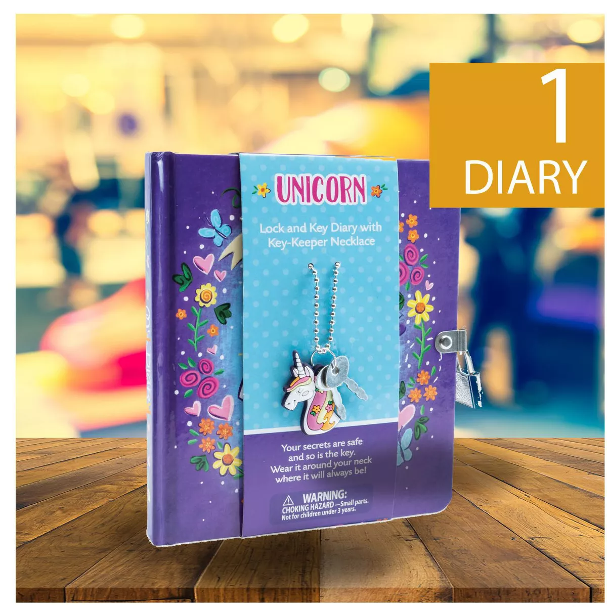 MindWare Unicorn Diary With Charm Necklace - Stationery