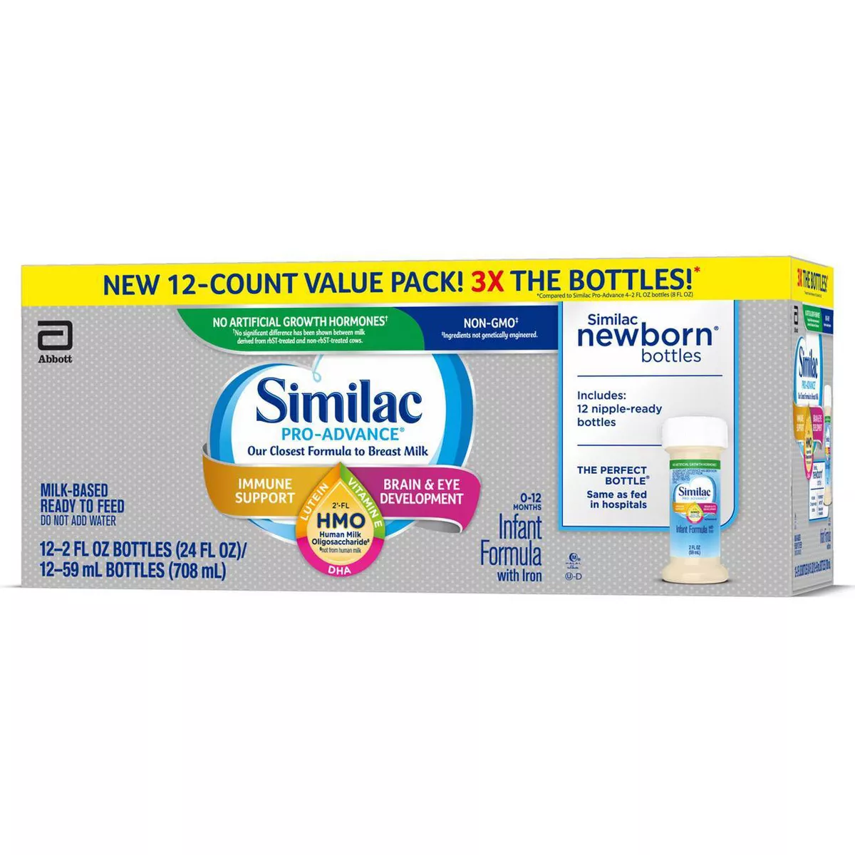 Similac Pro-Advance Non-GMO Infant Formula with Iron - 12ct/2 fl oz Each