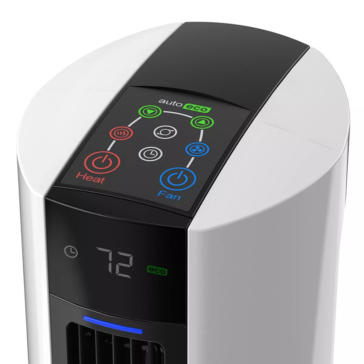 Lasko LKO-FH500 4-Speed Quiet Bladeless Multi Function Remote Control All Season Comfort Control Tower Fan and Space Heater w/ 3 Heat Settings, White