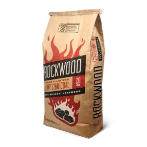 Rockwood 20 Pound All Natural Hardwood Grill Smoker Lump Charcoal Bag (2 Pack)