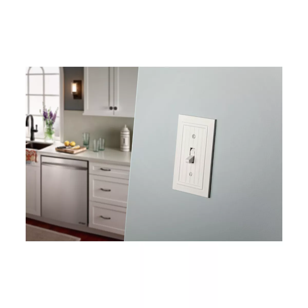 Franklin Brass Classic Beadboard Single Duplex Wall Plate White
