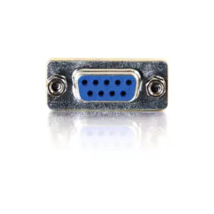 C2G DB9 F/F Mini Gender Changer (Coupler) - 1 x DB-9 Female Serial - 1 x DB-9 Female Serial - Silver, Yellow