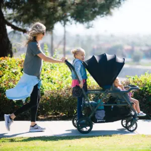 Joovy Caboose S Sit Stand Double Stroller - Gray Melange