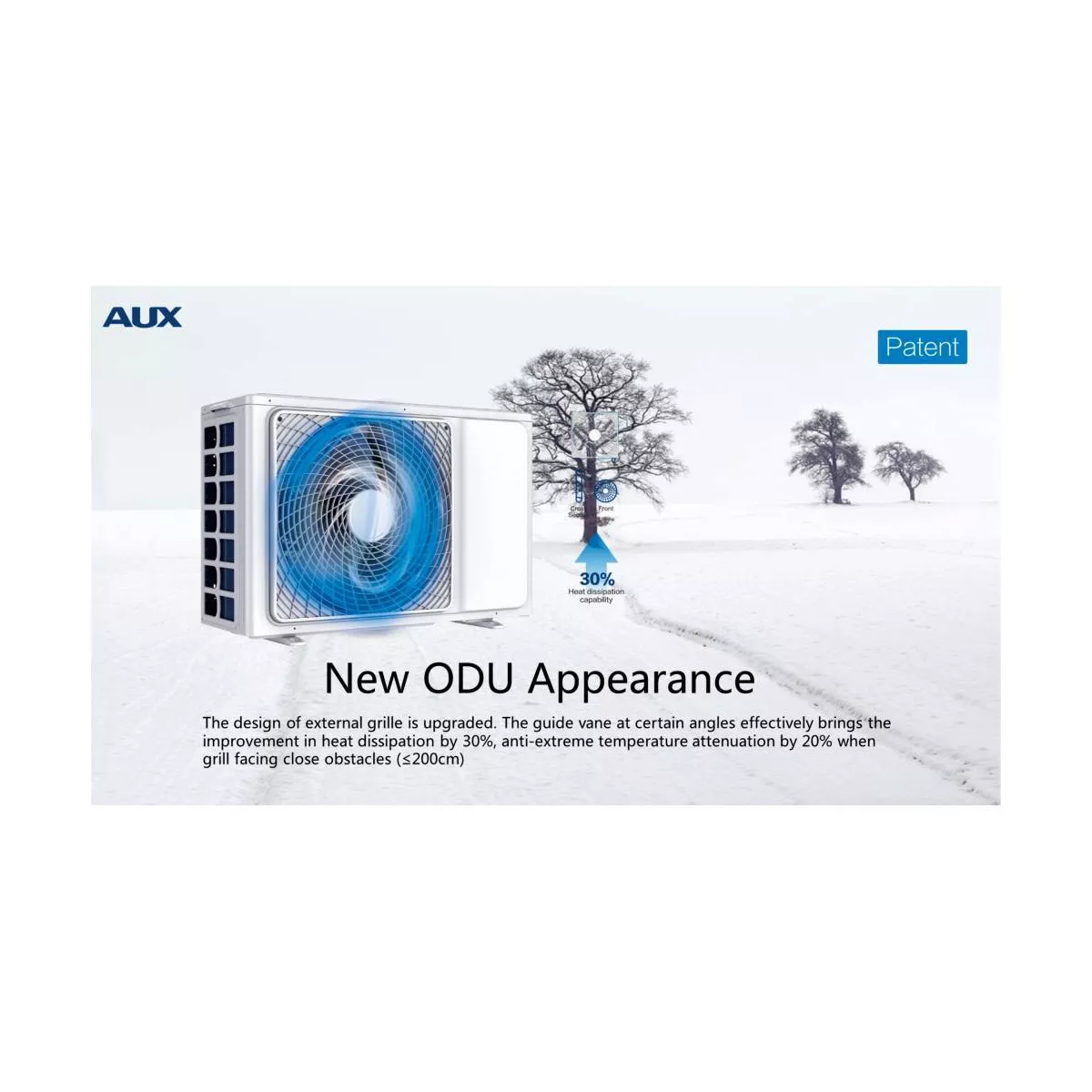 AUX 36000 BTU Ductless Wi-Fi Control 17 SEER 230V 3 Ton 12' Line Set Wall Mount Mini Split Air Conditioner with Heat Pump