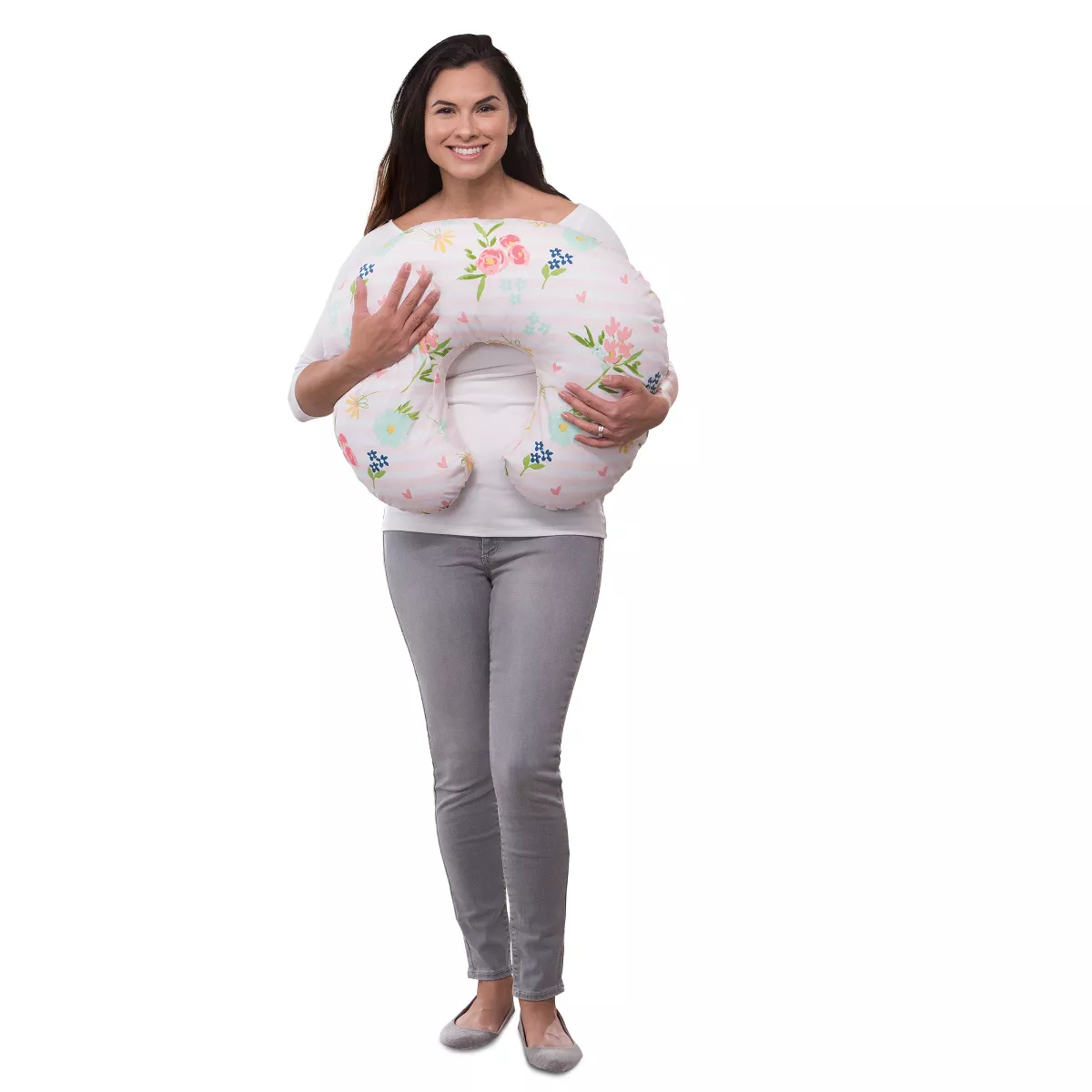 Boppy Original Feeding and Infant Support Pillow - Floral Stripes