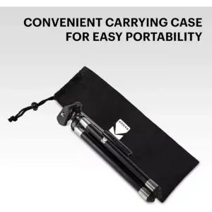 KODAK PhotoGear 42” Tripod | 8-Section Aluminum Stainless Steel Tripod w/Bluetooth Remote, Telescoping Leg-Lock Height Adjustment, 360° Ball Head, Rubber Feet, Smartphone Adapter E-Guide & Carry Case